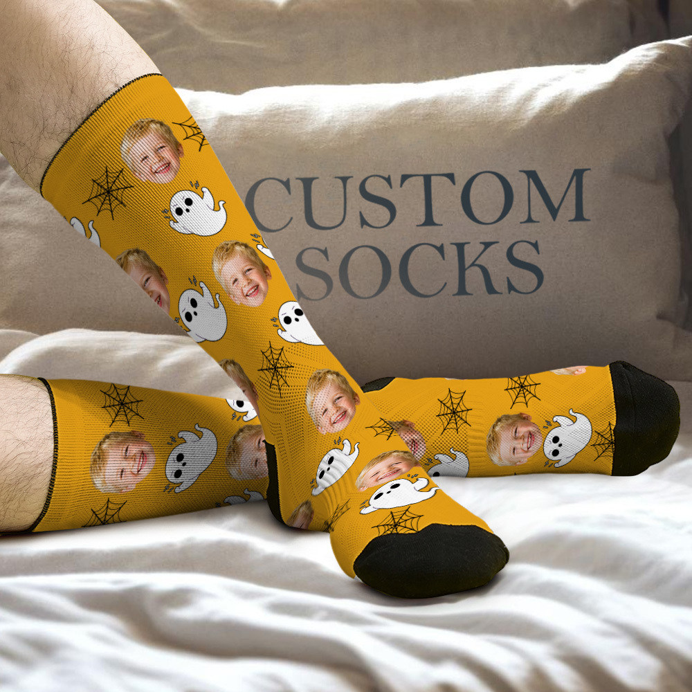 Custom Face Socks Personalized Halloween Photo Funny Socks Gift - MyFaceSocksAU