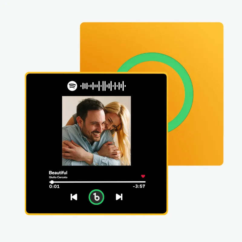 Custom Music Fridge Magnet Colorful Frame Album Fridge Magnet Music Wall Photo Sticker Music Movement That Can Be Played Valentine Gift for Couple - MyFaceSocksAU