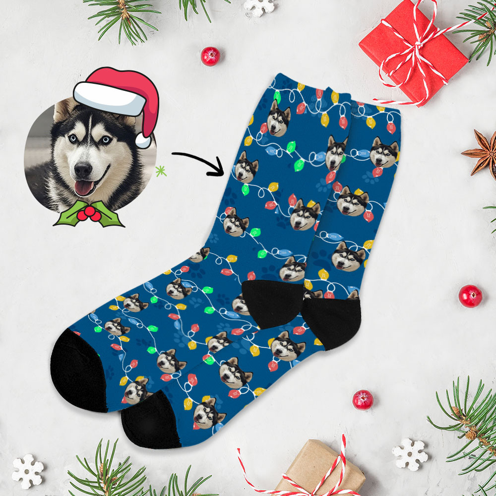 Custom Christmas Face Socks Personalized Funny Custom Designs Best Gift Idea - MyFaceSocksAU