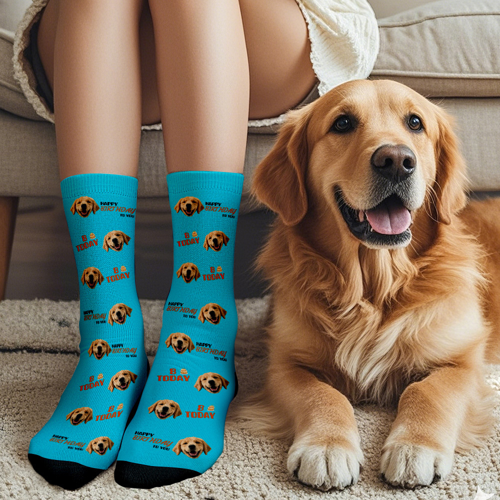 Custom Face Socks Age and Face Socks Birthday Gift Idea Happy Birthday To You - MyFaceSocksAU