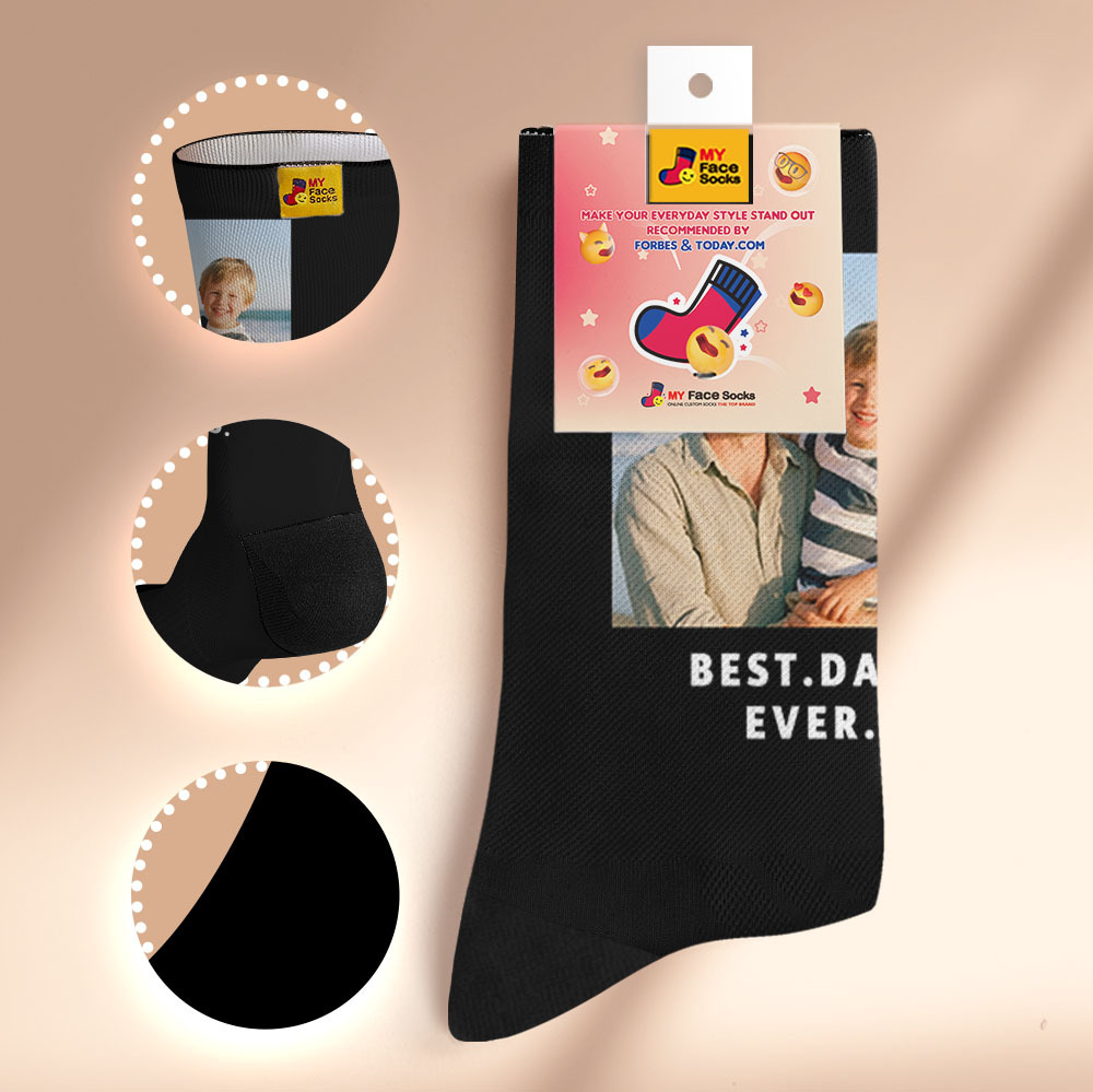 Custom Face Socks I Love Daddy Face Socks Photo Print Socks Colorful Dad Socks Personalized Fathers Day Gift - MyFaceSocksAU