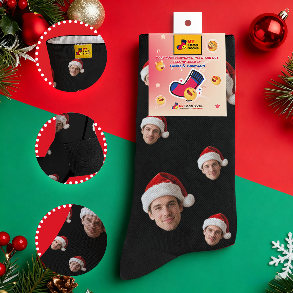 Christmas Gift Custom Face Socks Multi -face Breathable Add Pictures Colorful Photo Socks Gifts