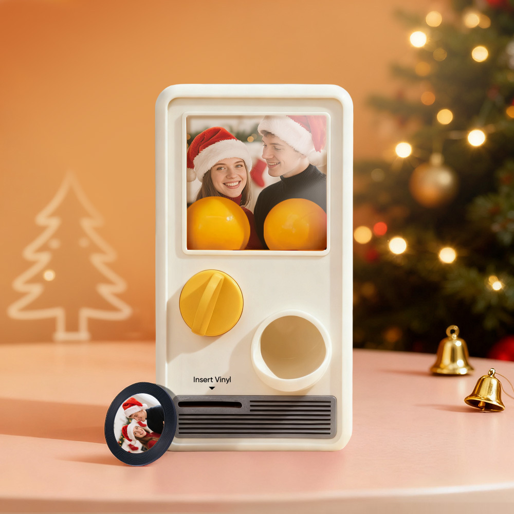 Personalized Music and Photo Music Gachapon Machine Custom Song Mini Record Box Retro Christmas Gifts for Her - MyFaceSocksAU