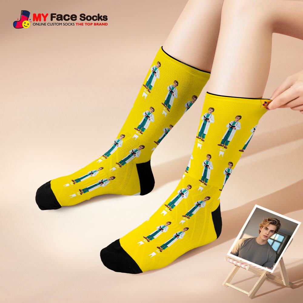 Custom Face Socks #BFF Add Multiple Photos Gift for Besties Personalized Face Socks - MyFaceSocksAU