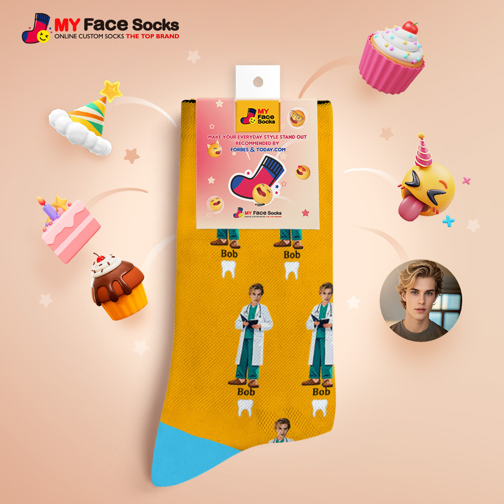 Custom Face Socks #BFF Add Multiple Photos Gift for Besties Personalized Face Socks - MyFaceSocksAU