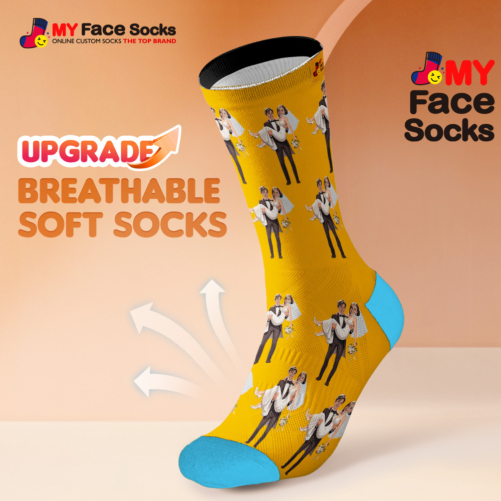 Custom Face Socks #BFF Add Multiple Photos Gift for Besties Personalized Face Socks - MyFaceSocksAU