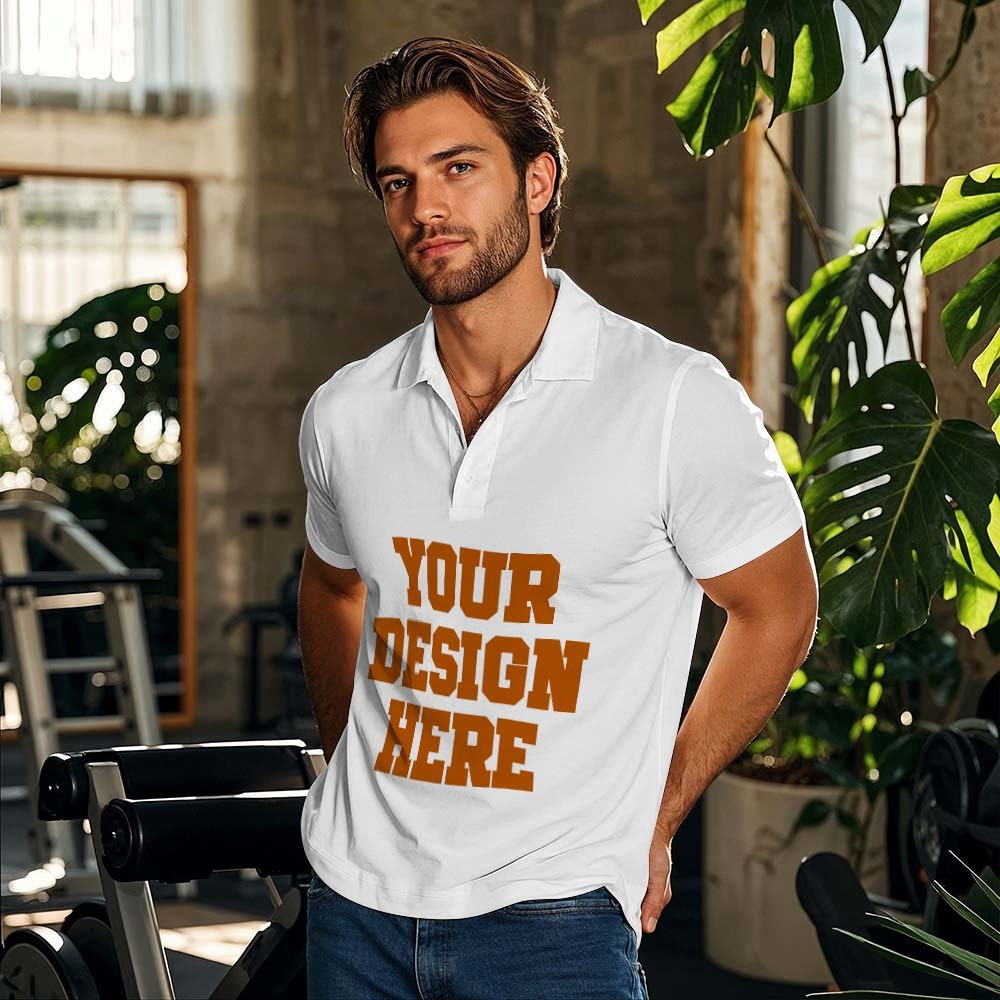 Custom Face Polo Shirt Personalized  Polo with Logo and Text or Name Gift Perfect for Business Golf or Gifts - MyFaceSocksAU
