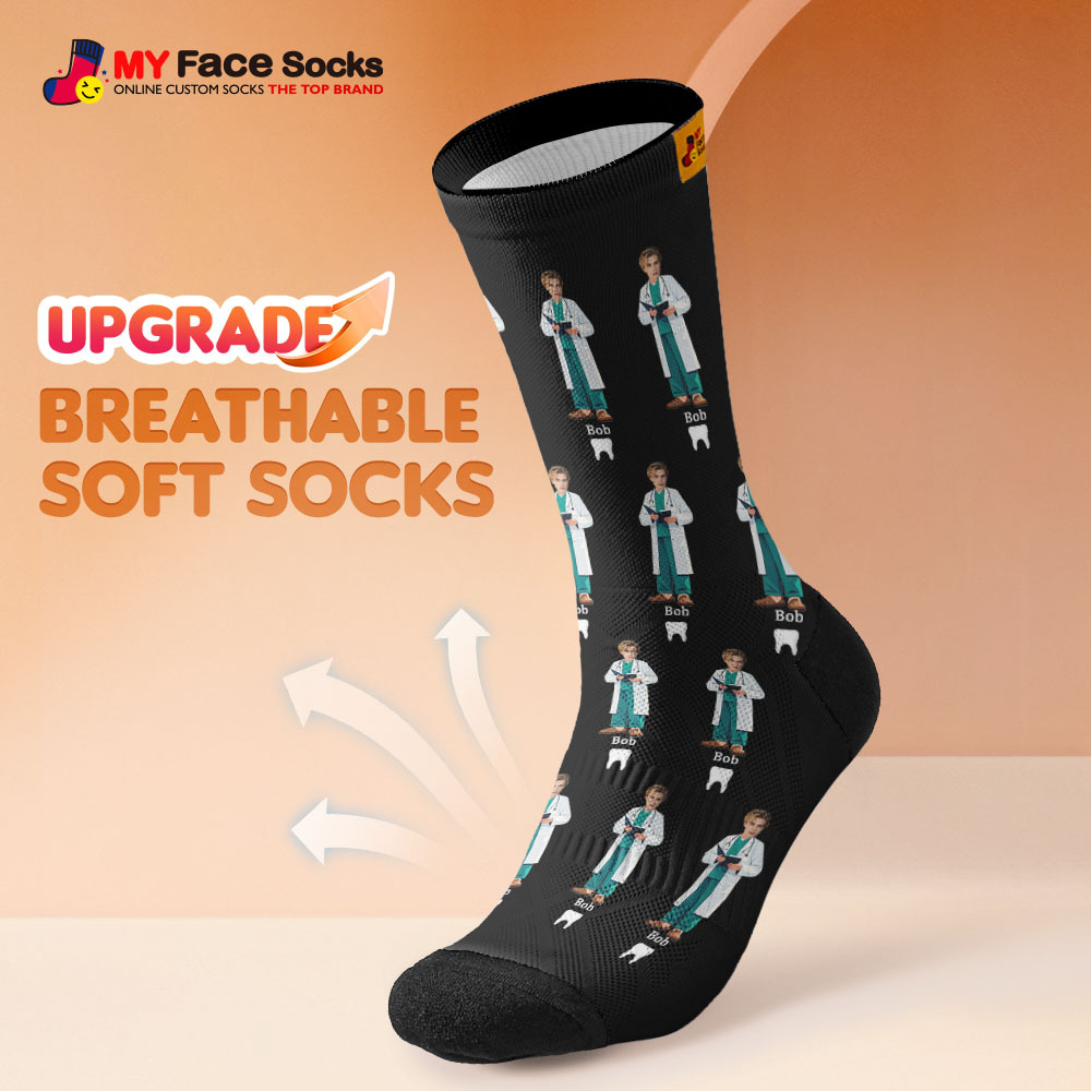 Custom Face Socks #BFF Add Multiple Photos Gift for Besties Personalized Face Socks - MyFaceSocksAU