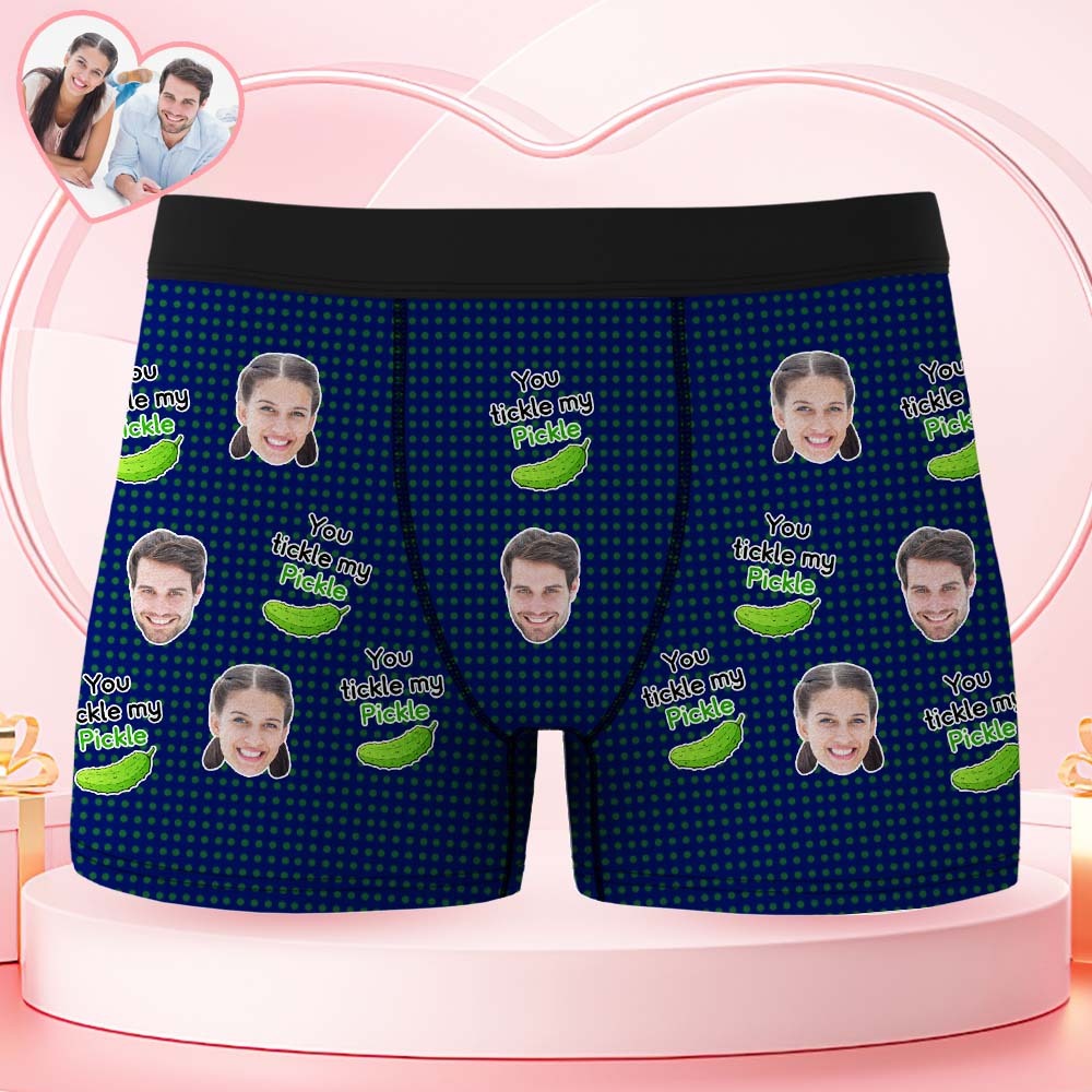 Custom Face Boxer Shorts Men's Face Underwear Funny Lovers Boxer Valentine's Gift - MyFaceSocksAU