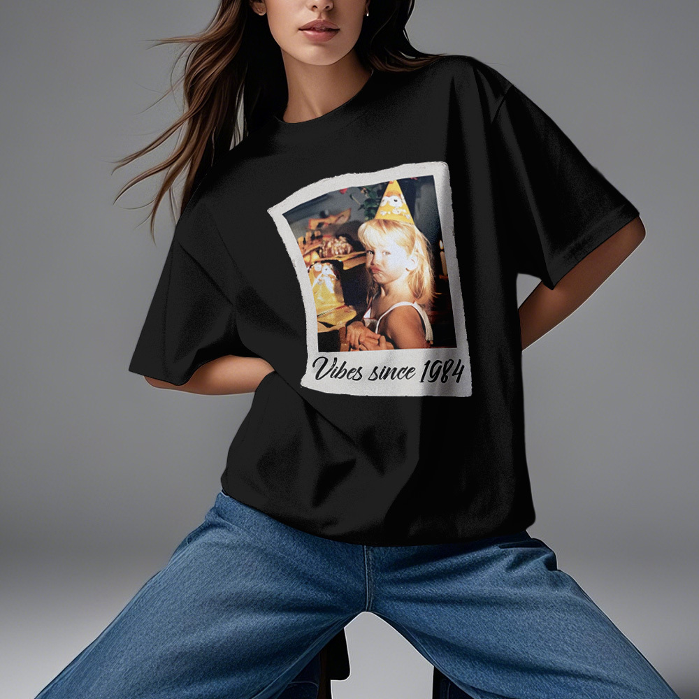 Custom Photo Vintage T-Shirt Birthday Film Style Tshirt Personalized Photo Tshirt Vintage Gift Idea - MyFaceSocksAU