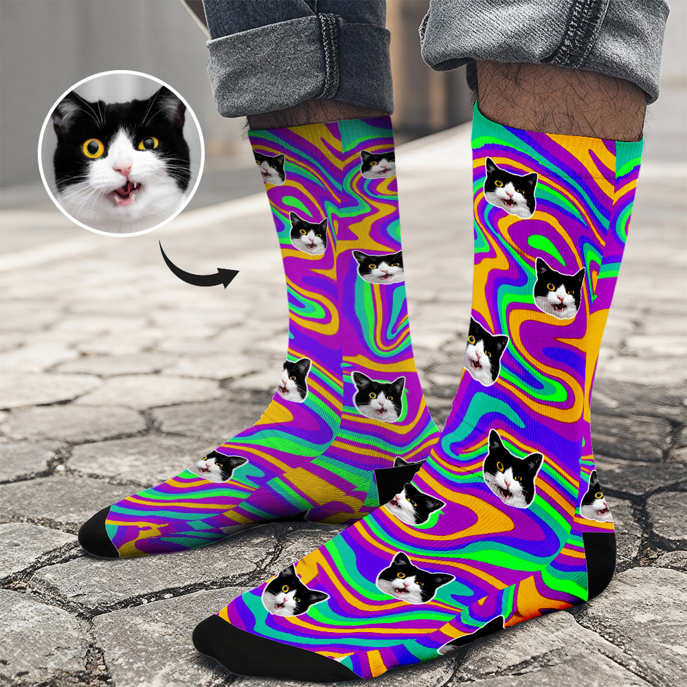 Christmas Socks Custom Funny Face Socks Personalized Funny Custom Design Best Gift Idea for Xmas - MyFaceSocksAU