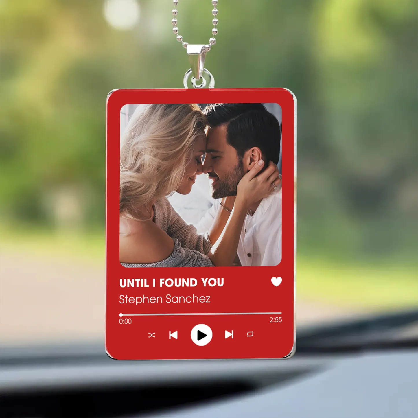 Personalized Photo Rear View Mirror Accessory Favorite Song Title - SantaSocks