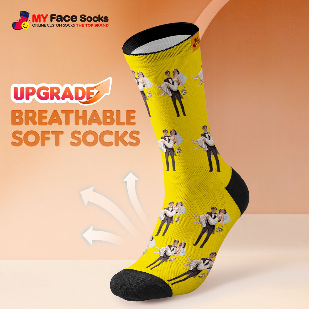Custom Face Socks #BFF Add Multiple Photos Gift for Besties Personalized Face Socks - MyFaceSocksAU