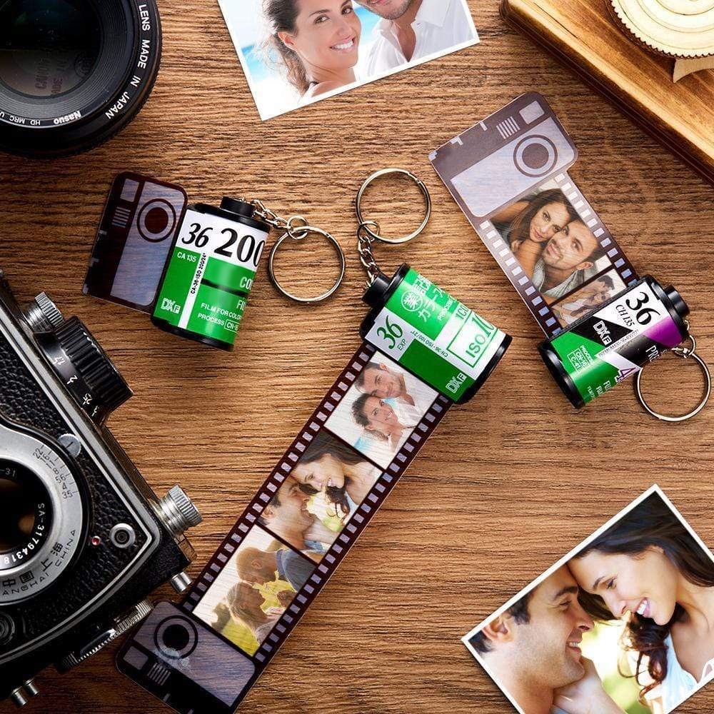 Custom Spotify Code Green Camera Roll Keychain Multiphoto Keychain for Family 5-15 Pictures - MyFaceSocksAU