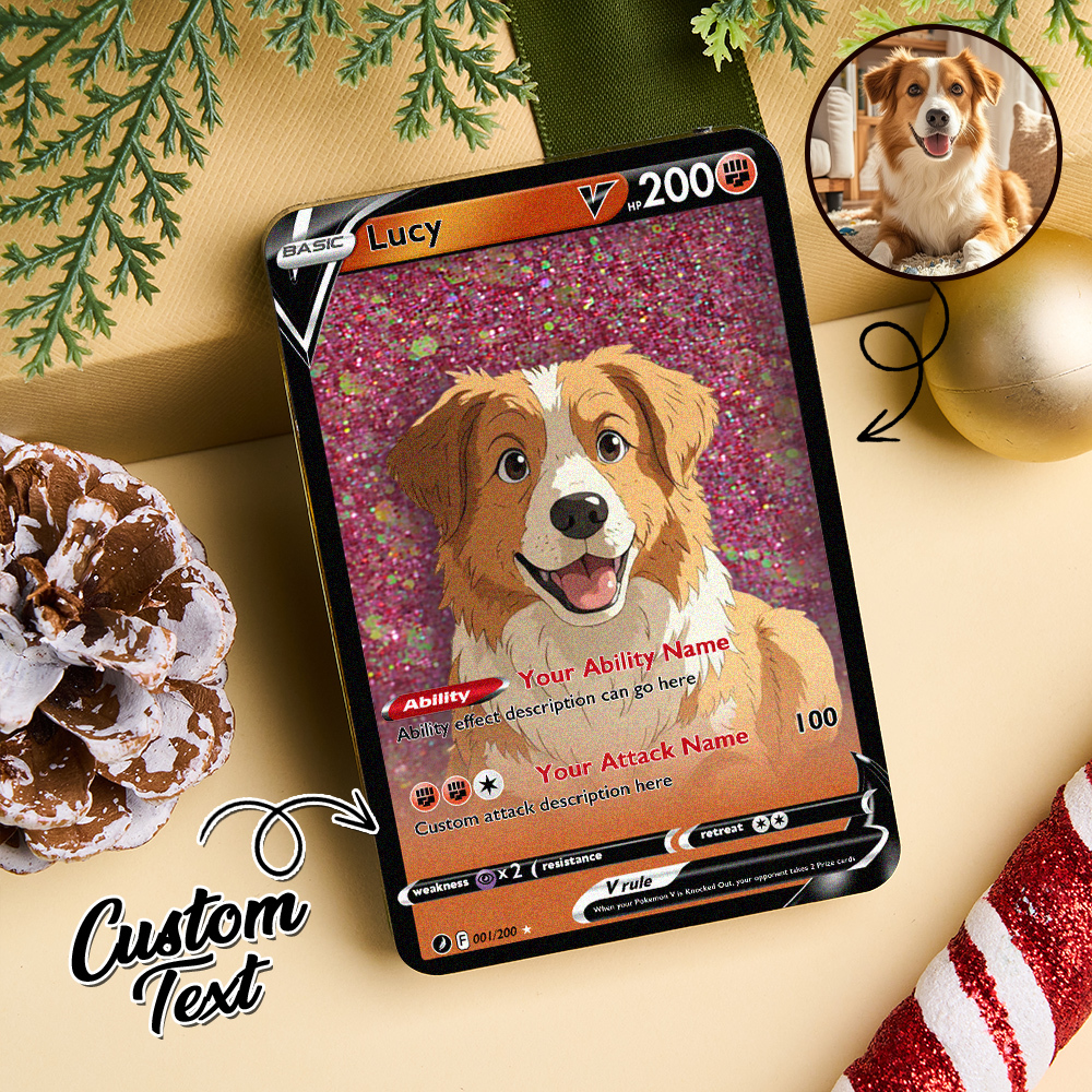 Custom Multicolor Flowing Sand Card Acrylic Card for Pet Lovers & Couple Anniversary Christmas Gift Idea