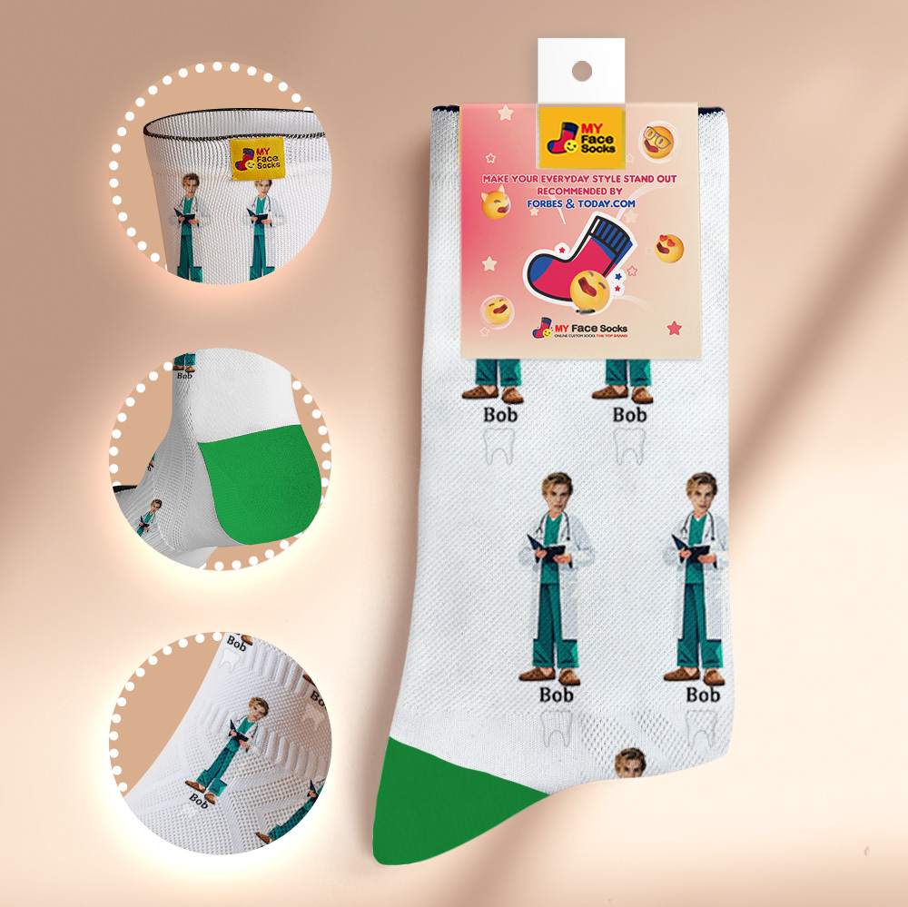 Custom Face Socks #BFF Add Multiple Photos Gift for Besties Personalized Face Socks - MyFaceSocksAU