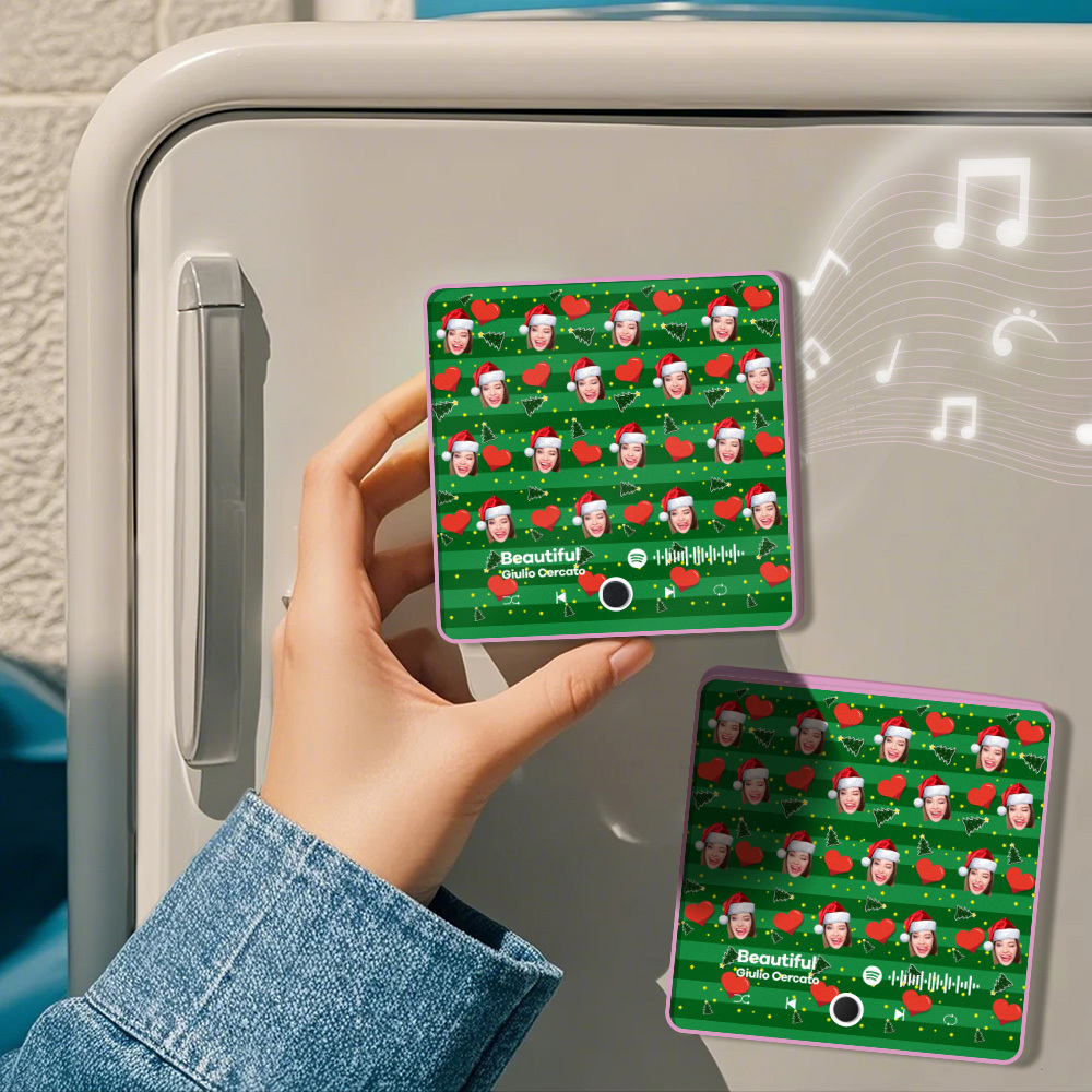 Custom Photo Album Music Fridge Magnet Personalized Phone Music Fridge Magnet Pro Multi-Face Fridge Magnet - MyFaceSocksAU