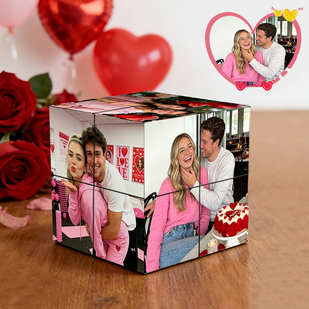 Custom Photo Rubic's Cube Personalized Infinity Cartoon Photo Cube Folding Couple Photo Cube Gifts For Christmas Gifts