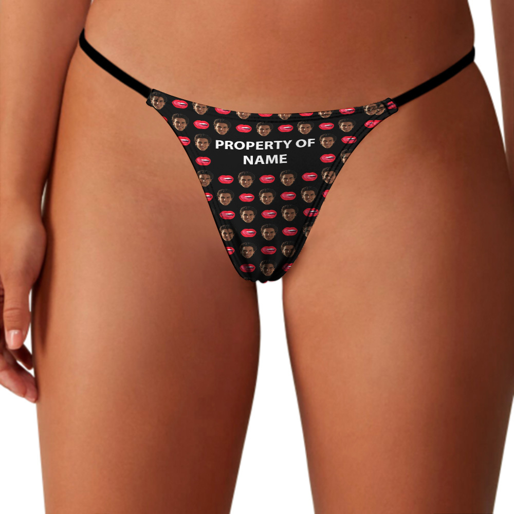 Custom Thongs Face Photo Panties Funny Multi-face Panties Underwear Briefs Valentine Gifts For Her-MyFaceSocksAu