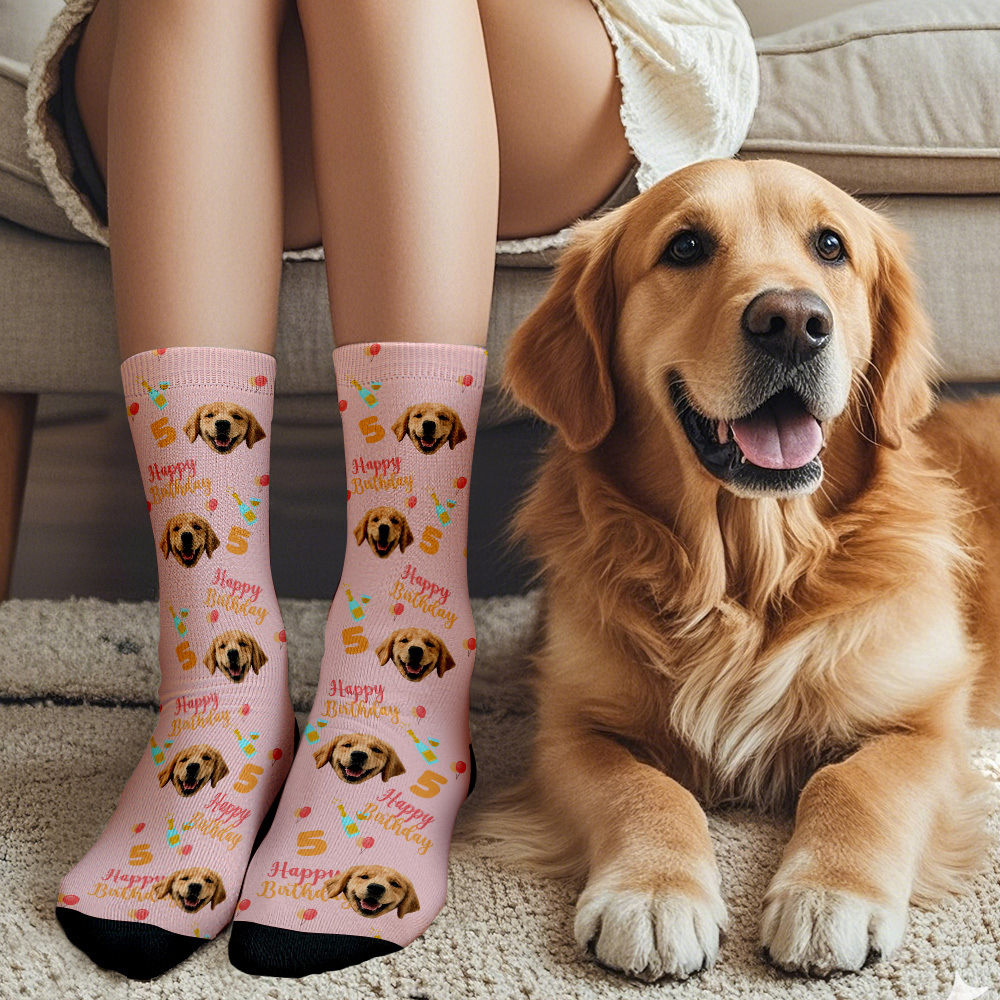 Custom Face Socks Age and Face Socks Birthday Gift Idea Happy Birthday To You - MyFaceSocksAU
