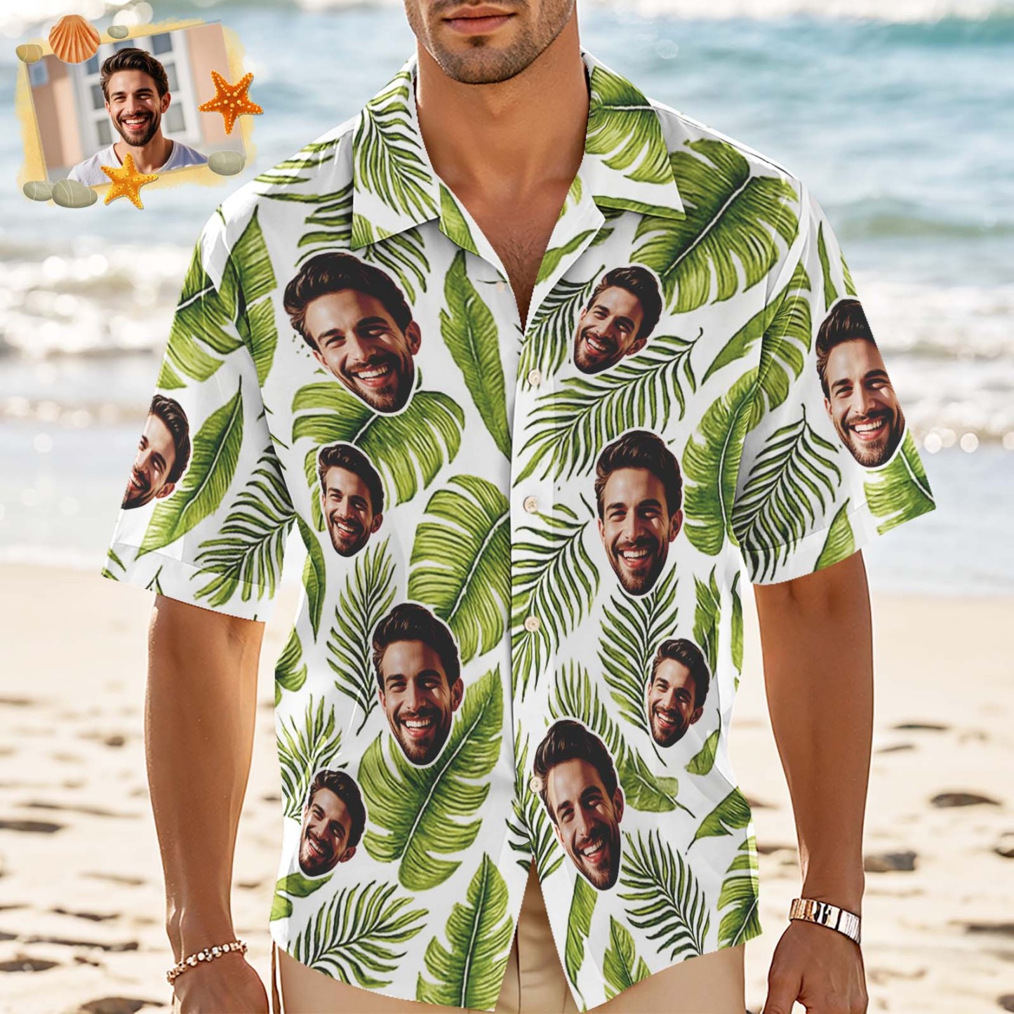 Custom Hawaiian Shirts Face Mens Aloha Shirt Sewing Pattern Hawaiian Shirt Gift for Summer Vibe Holiday - MyFaceSocksAU