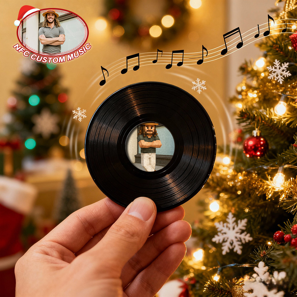 Christmas NFC Music Acrylic Fridge Magnet Custom Music Song Fridge Magnet Personalized Music Fridge Magnet Can Play Songs - MyFaceSocksAU