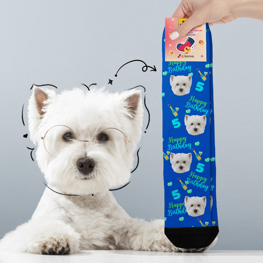 Custom Face Socks Age and Face Socks Birthday Gift Idea Happy Birthday To You - MyFaceSocksAU