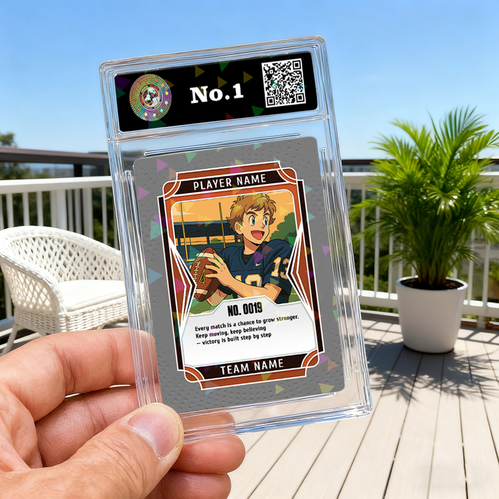 Custom Cartoon Sports Trading Card Personalized Photo Baseball Portrait Card for Athletes and Fans - MyFaceSocksAU