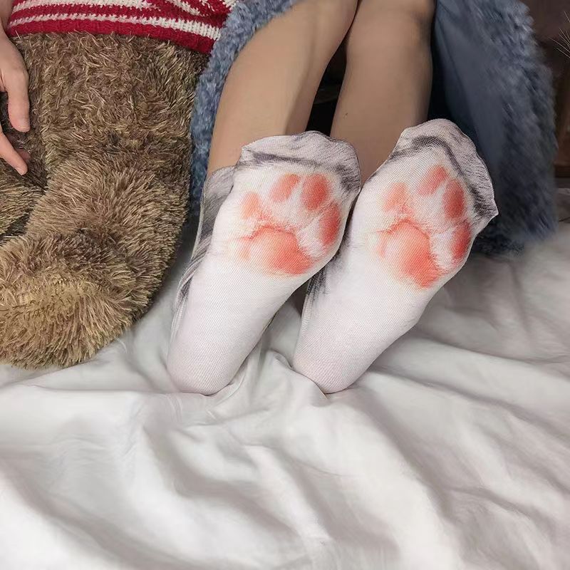 Realistic Animal Paw Print Socks – Lifelike Cat & Dog Claw Effect Novelty Fun Christmas Gift Socks for Pets Lover Kids - MyFaceSocksAU