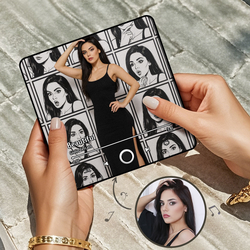 Custom Cartoon Photo Style Fridge Magnet Music Can Be Played Without Cell Phone Music Cartoon Poster Fridge Magnet - MyFaceSocksAU