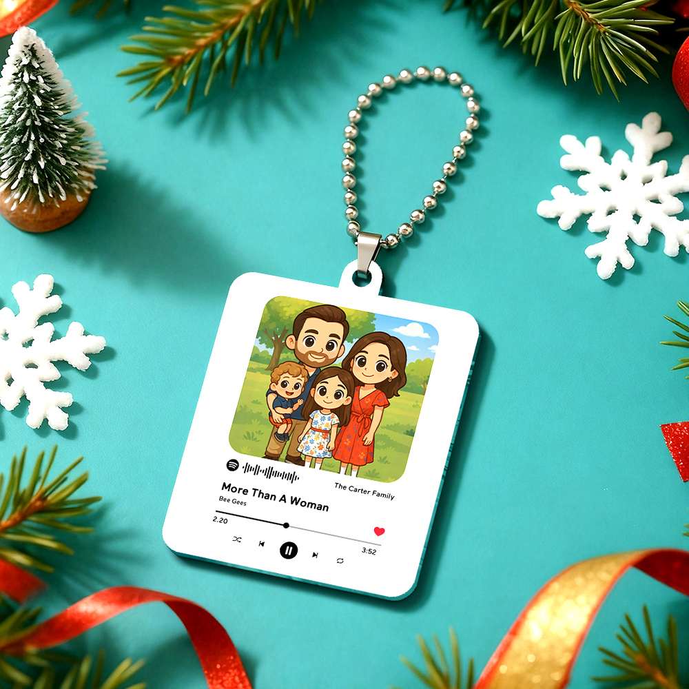 Custom Car Ornament Bag Chrams Acrylic Custom Shaped Gift For Dad, Grandpa - MyFaceSocksAU