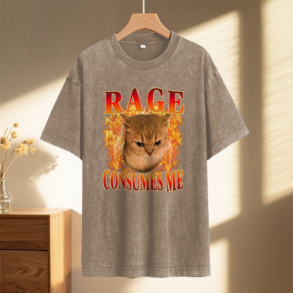 Custom Face Funny Cat Meme T-Shirt Vintage Graphic Tee with Your Photo and Text Retro 90s Style Cat Lover Shirt Unisex Pet - MyFaceSocksAU