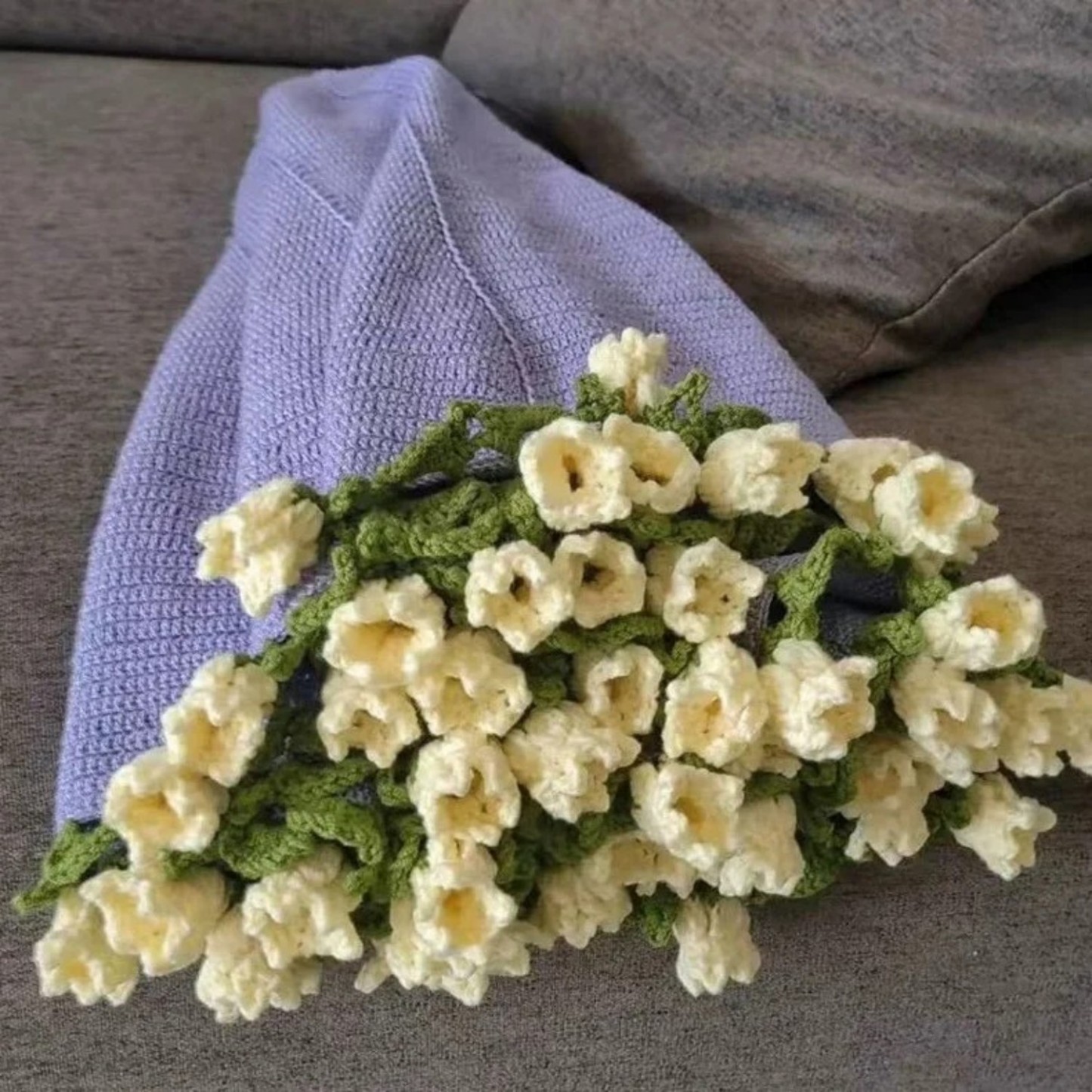 Hand-Knitted Rose Blanket DIY Kit & Ready-Made Gift for Mother's Day Valentine's Day - MyFaceSocksAU