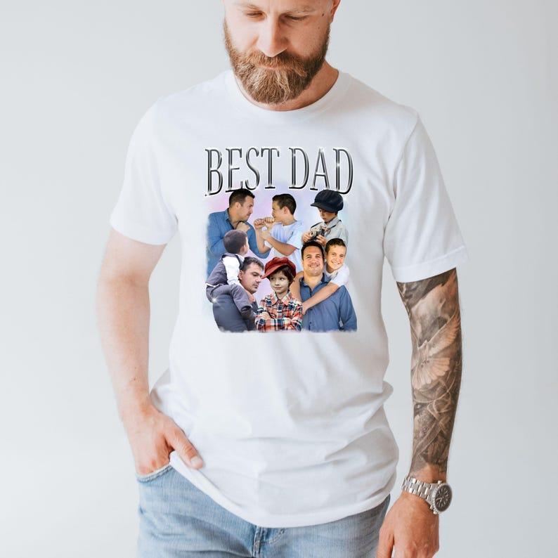 Dad Bootleg Shirt, Personalized Bootleg Shirt For Daddy's Birthday, Fathers Day Shirt, Best Dad Shirt, Dad Photo Shirt, Daddy Shirt From Son - MyFaceSocksAU