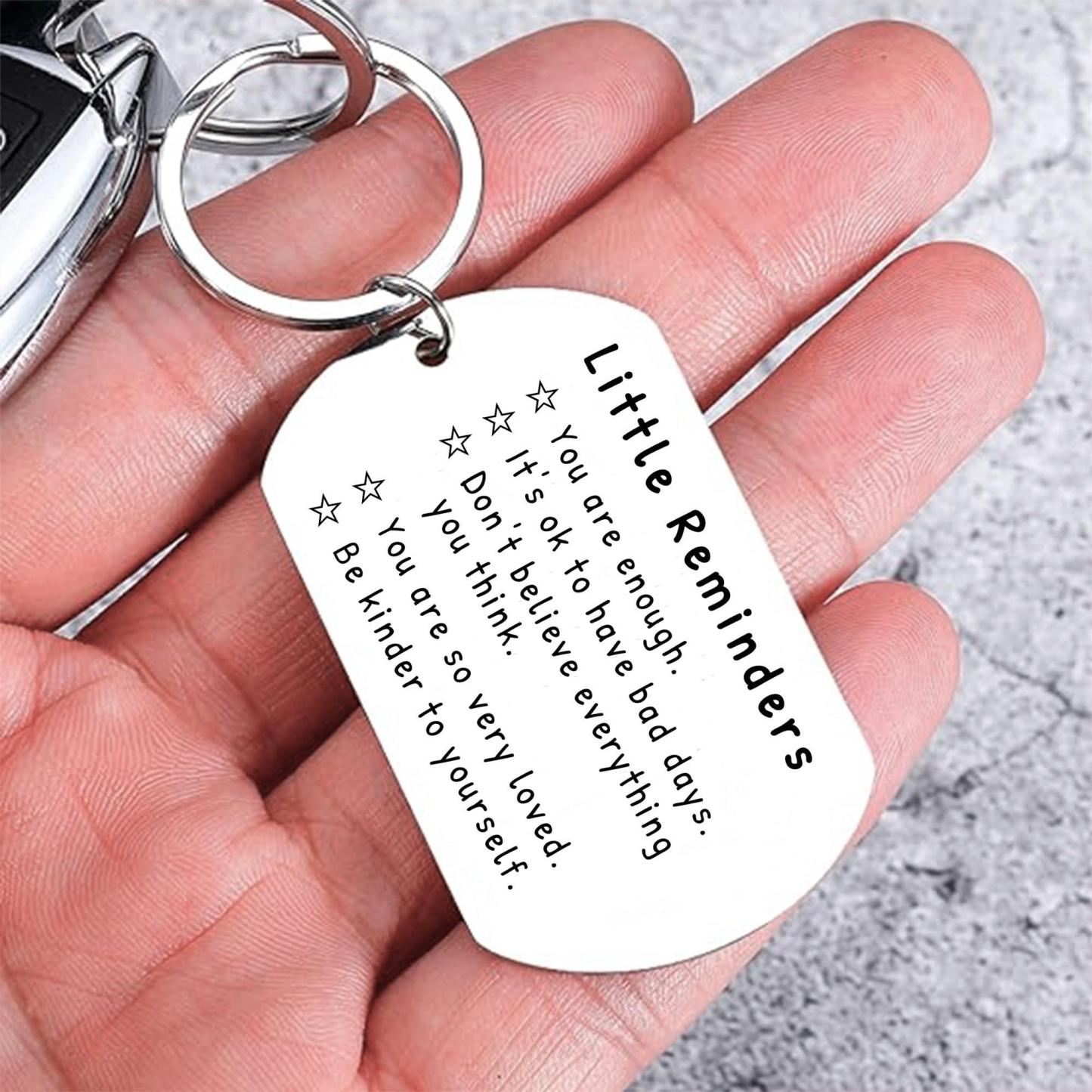 Little Reminders Keychain,You are enough Keychain, Mental Health Gift, Gift for Daughter Son, Reminder Gift For Friend, Self Love Gift - MyFaceSocksAU