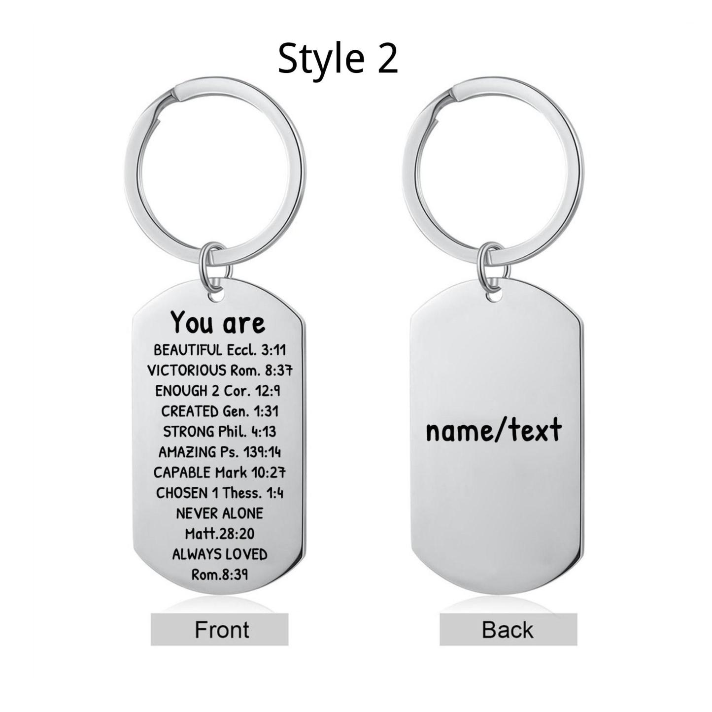 Little Reminders Keychain,You are enough Keychain, Mental Health Gift, Gift for Daughter Son, Reminder Gift For Friend, Self Love Gift - MyFaceSocksAU