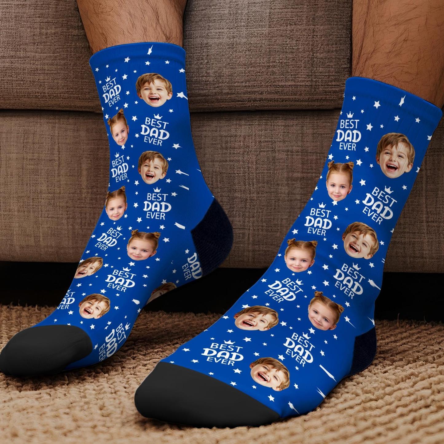 Custom Face Socks Personalized Photo Socks for Dad Fathers Day Gift - MyFaceSocksAU