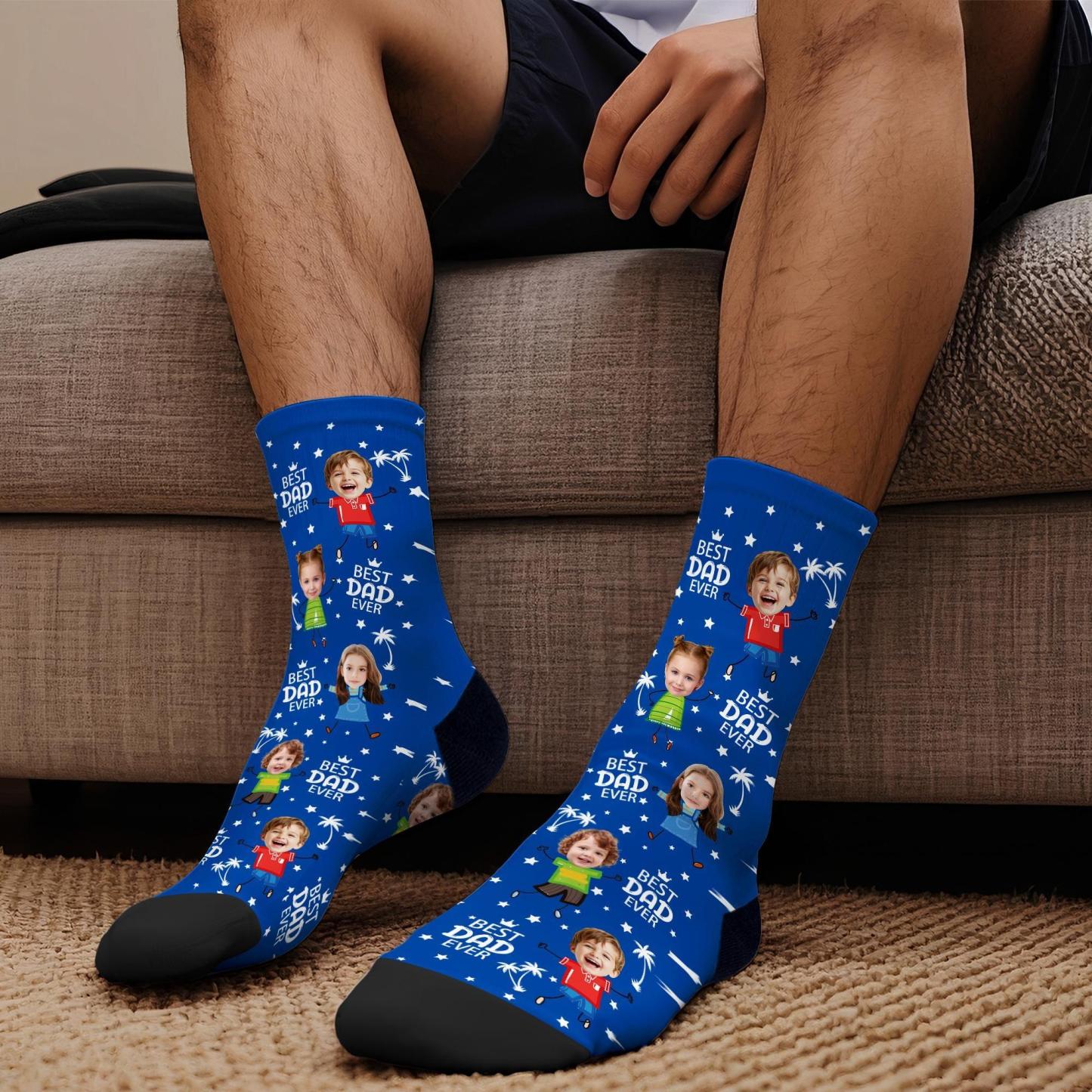 Custom Face Socks Personalized Photo Socks for Dad Fathers Day Gift - MyFaceSocksAU