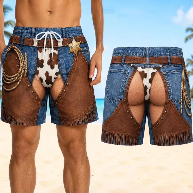 Custom Funny Face Men Swim Trunks Novelty Optical Illusion Swim Shorts Funny Novelty Party Board Shorts Gift for Husband Boyfriend - MyFaceSocksAU