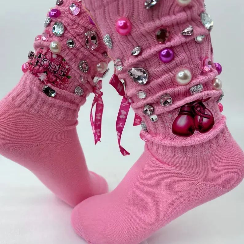 Slouch Sock With Charms Each pair is freestyle MAKE YOUR OWN DIY VIRAL TRENDING JUNK SOCKS & BROOCH PINS