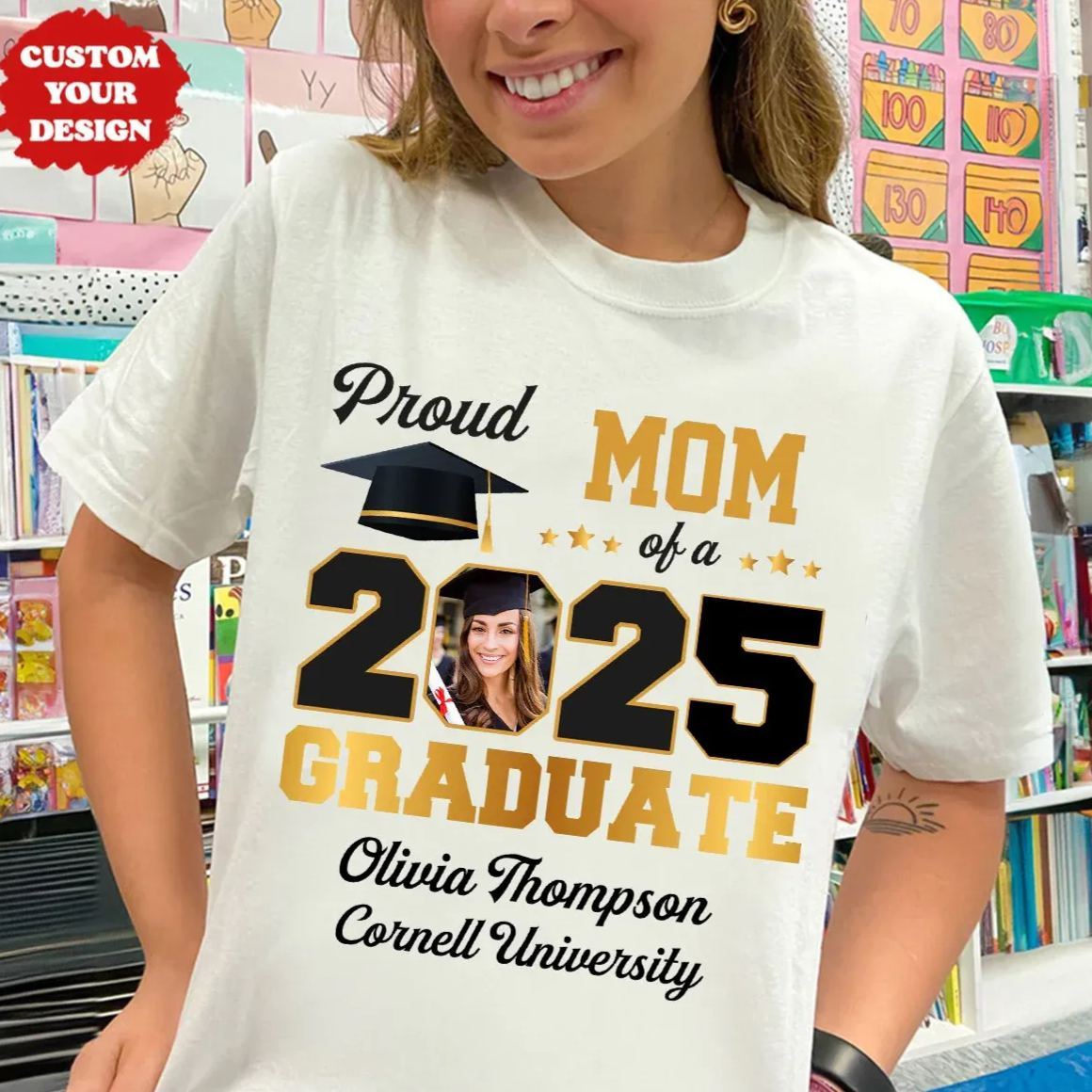Custom Photo Congratulations On Your Graduation - Family Personalized Unisex T-shirt