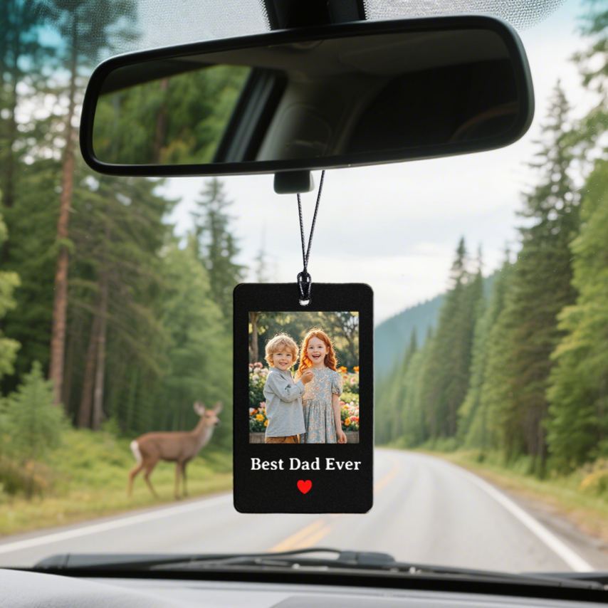 Best Dad Ever, Car Air Freshener, Car Accessories For Men, Dad Photo Gift, Dad Gift, Personalized Gift For Him, Fathers Day Gift For Dad - MyFaceSocksAU