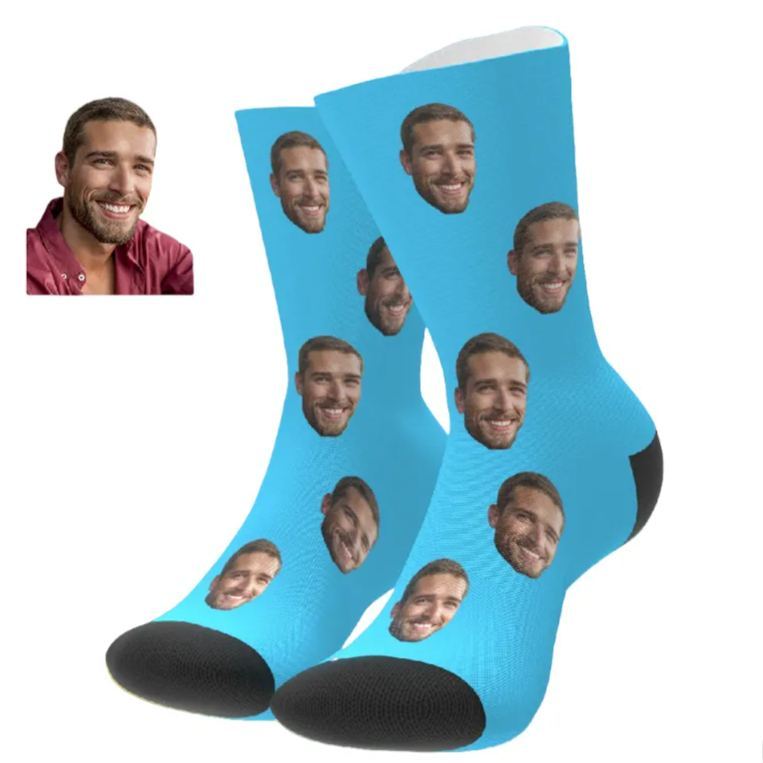 Christmas Gifts,Custom Face Socks 3D Preview  - Colorful