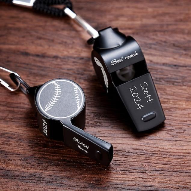 Personalised Whistle with Engraving, Custom Sport Gift for Football Basketball Volleyball Soccer Baseball Coach, Teacher Appreciation Gift