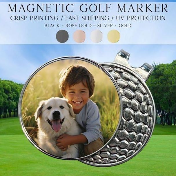 Photo Golf Marker, Golf Marker and Clip Set, Custom Golf Gifts For Her, Custom Golf Marker, Golfing Accessory, Personalized Golf Marker - GiftlabAU