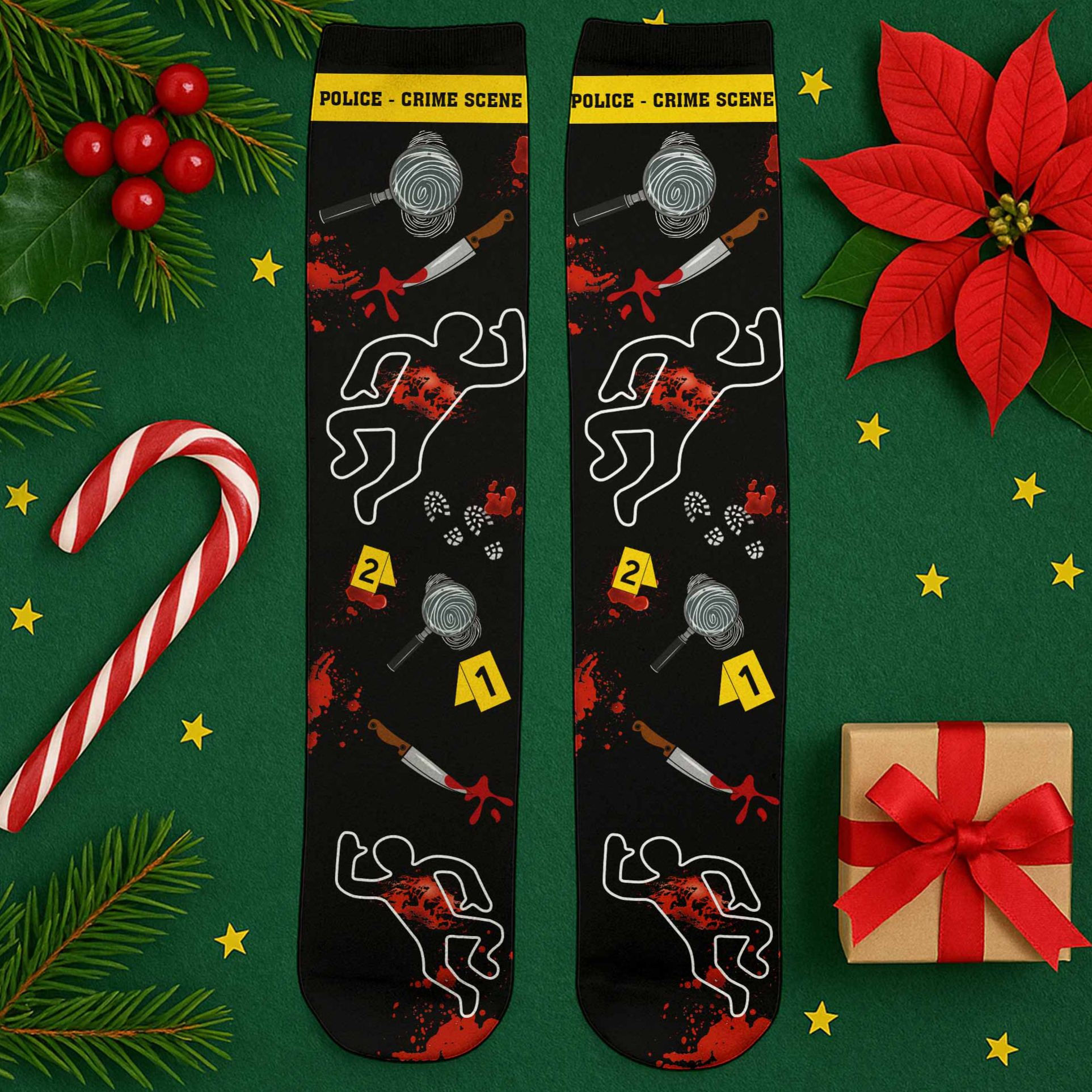 True Crime Watching Socks,Personalized Crew Socks,Gift For Mystery Lovers