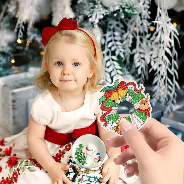 Christmas Blind Box Diamond Painting Keychain DIY Acrylic Dot Diamond Kit, Handmade Craft Gift - MyFaceSocksAU
