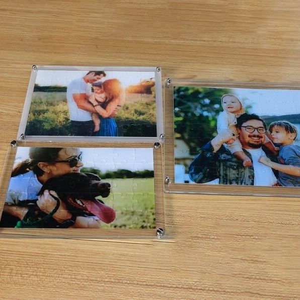 Custom Pet Portrait Acrylic Puzzle- Personalized Pet Photo Puzzle, Fun Jigsaw Name Puzzle,Memorial Pet Loss,Anniversary Gift, Christmas Gift - MyFaceSocksAU