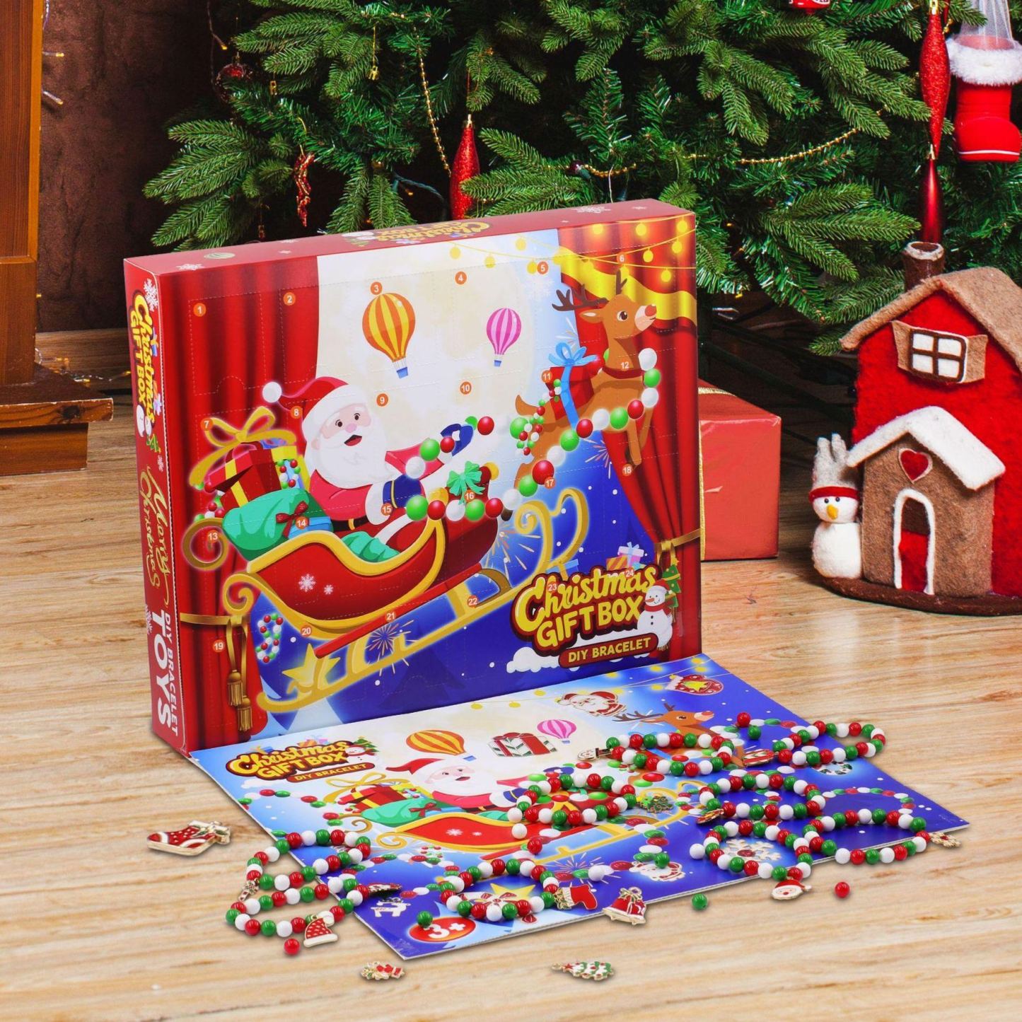 Christmas Advent Calendar Surprise Box – DIY Bead Toy Blind Box for Kids & Holiday Gift Fun - MyFaceSocksAU