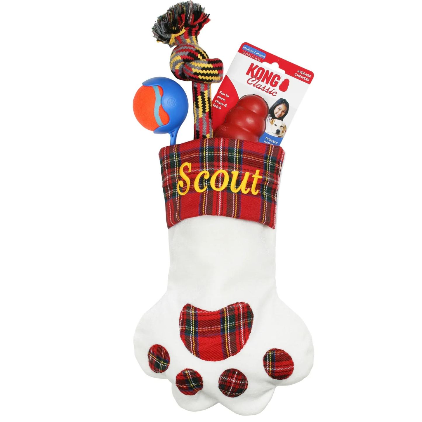 Paw Shaped Christmas Stocking for Pets, Personalized - MyFaceSocksAU